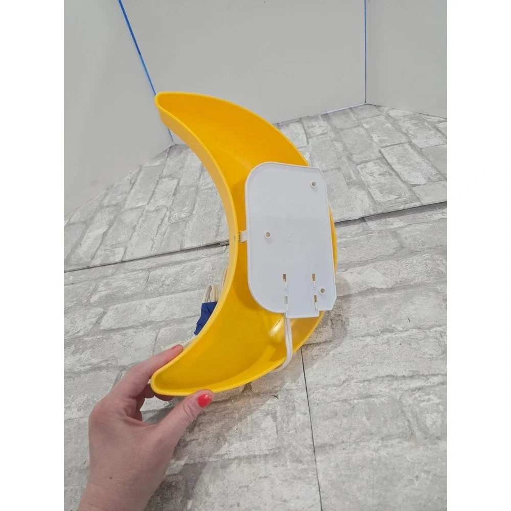 IKEA Smila Decorative Yellow Plastic Moon Shaped‎ Wall Sconce Wall Light